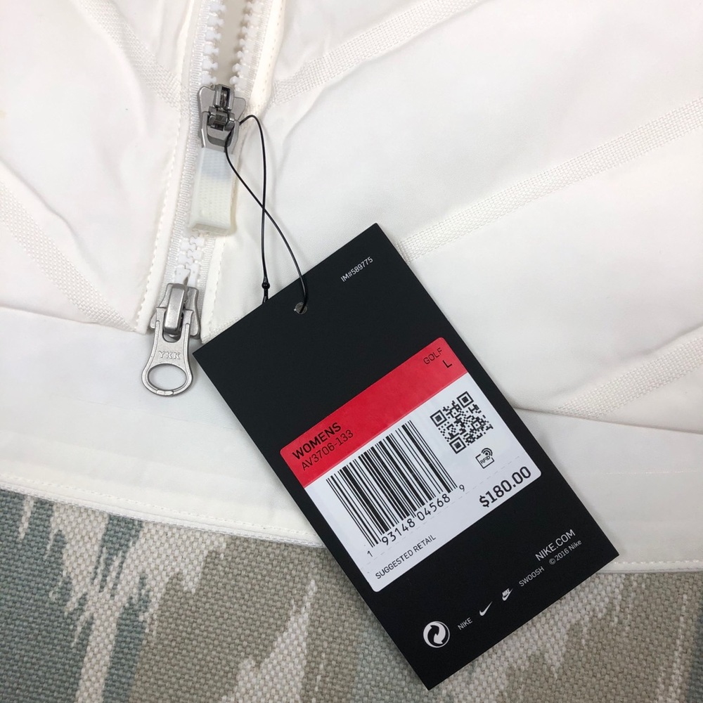 Nike Aeroloft Repel Golf Gilet Womens Full Zip Vest White Top Size L AV3706-133 - Picture 9 of 11